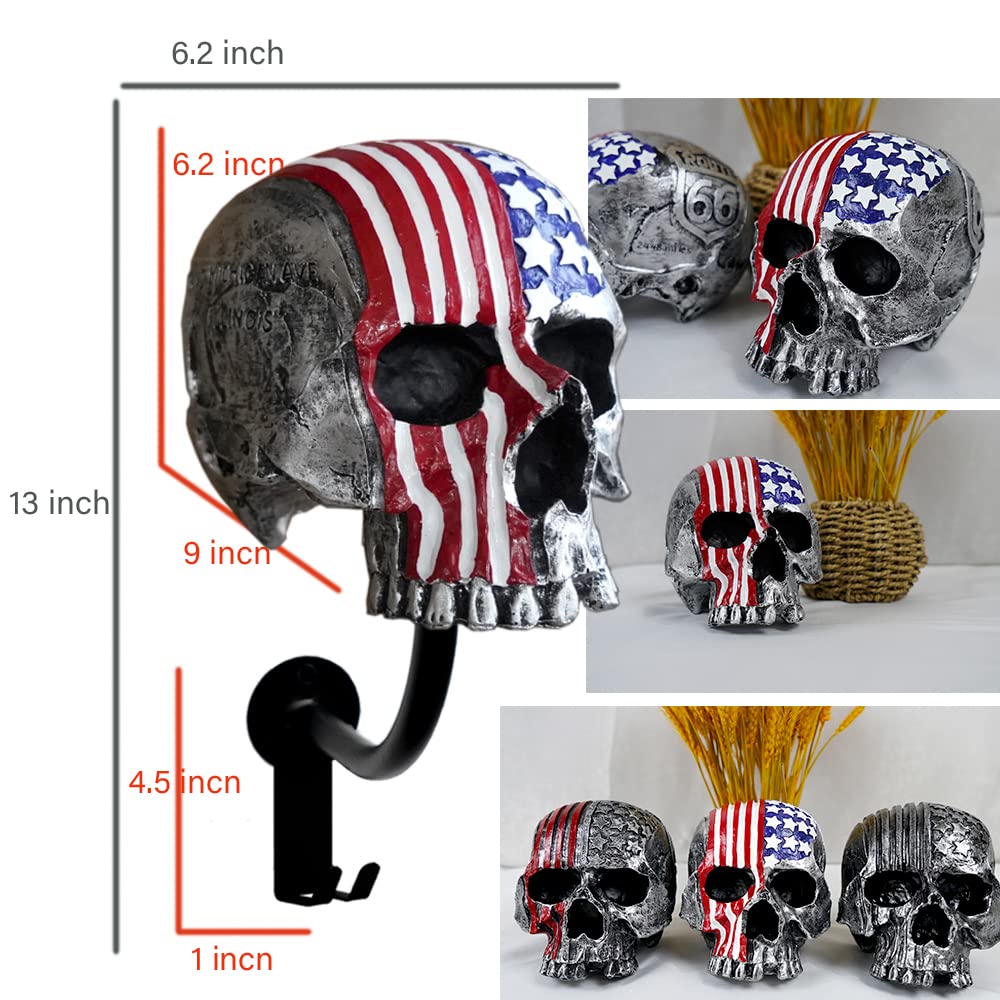 Tooyuart skull helmet holder side profile highlighting metal arm strength and stable storage