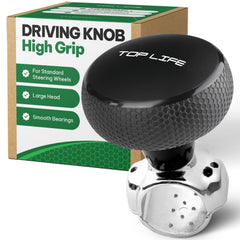 Top Life front view of steering knob showing shape and grip benefit