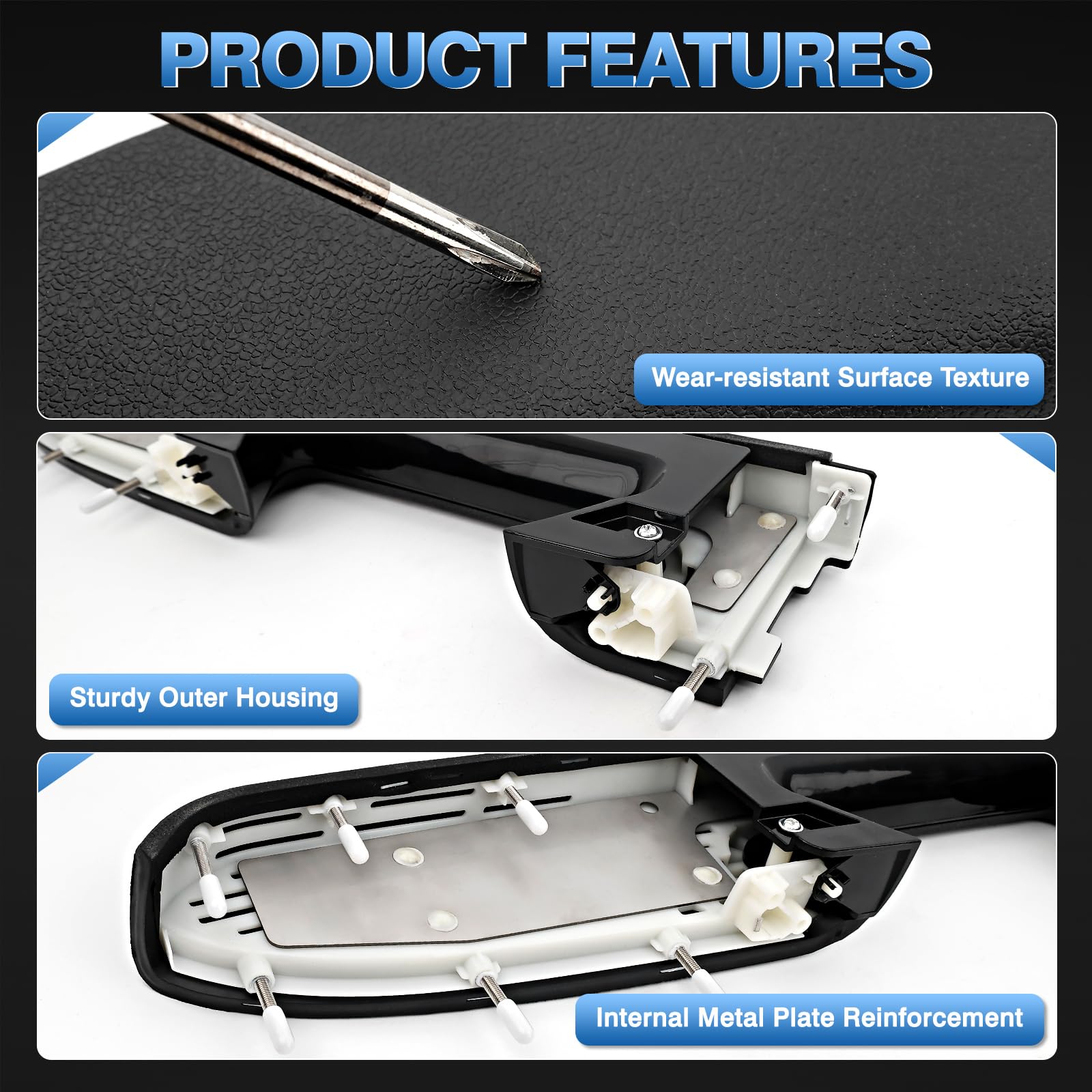 TOP-MAX included pry tool and hardware speeding DIY installation