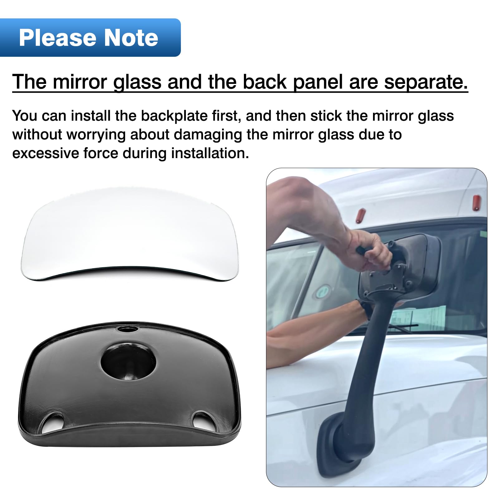 TOP-MAX black ABS backplate detail showing durable mounting support
