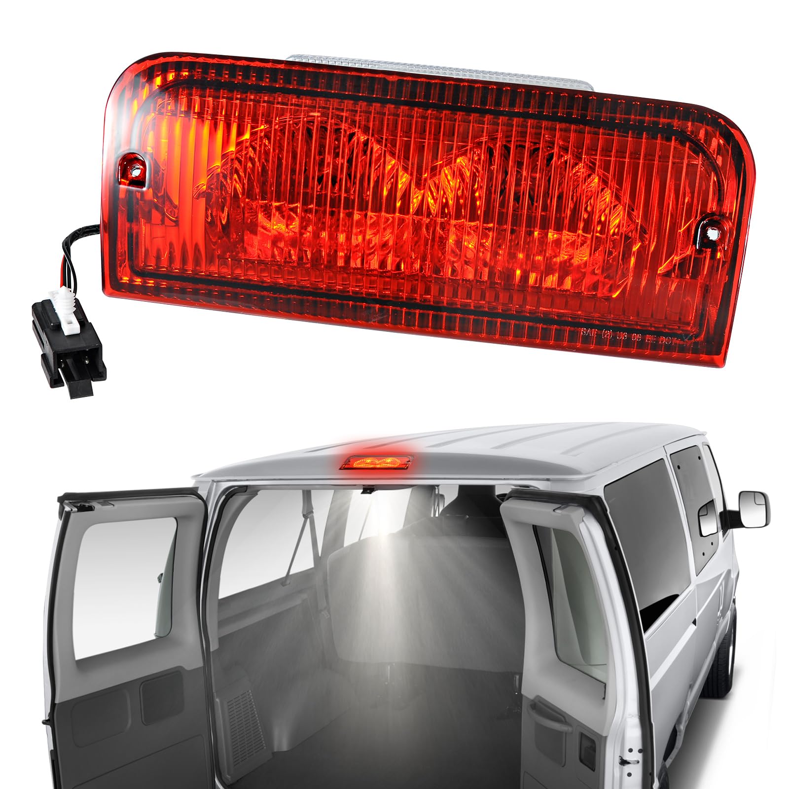 TOP-MAX front assembly showing red brake lens and clean finish, improves visibility