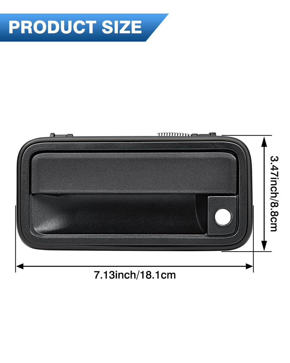 TOP-MAX handle on parked truck highlighting improved exterior appearance