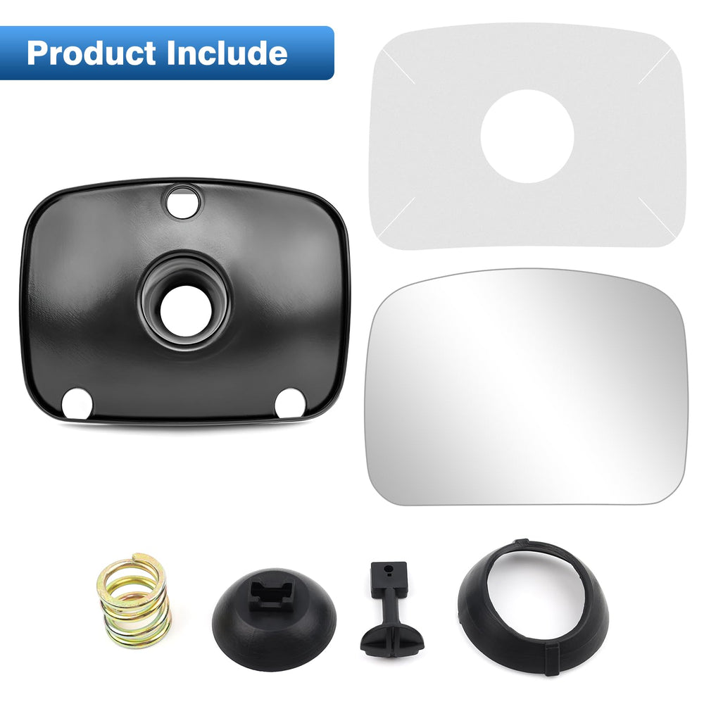 TOP-MAX mirror kit hardware and tape showing easy installation benefit