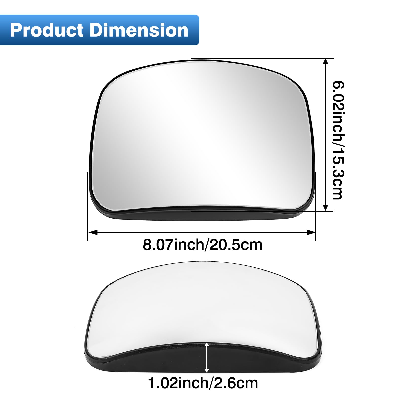 TOP-MAX packaged mirror kit with labels showing ready-to-install convenience