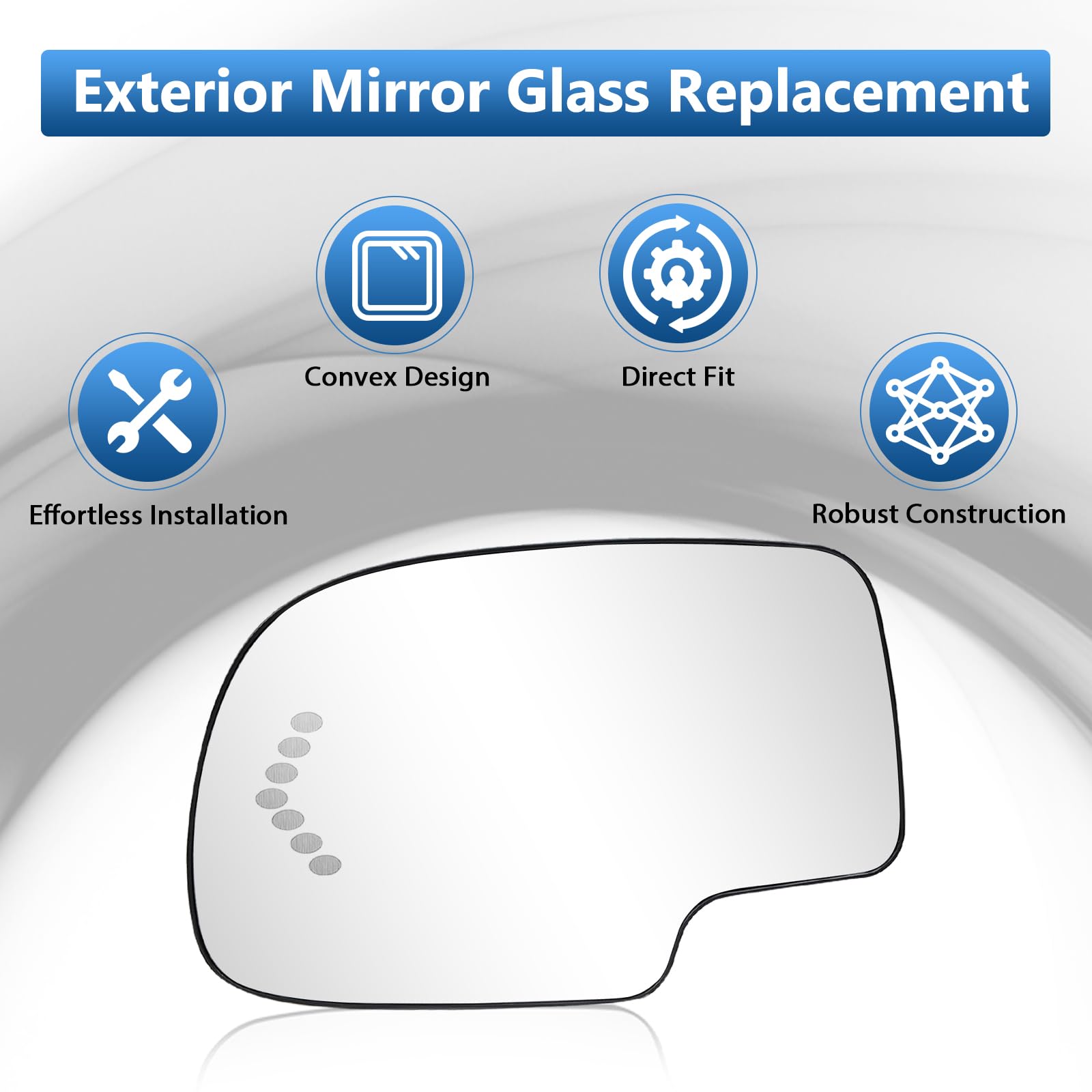 TOP-MAX mirror next to ruler showing dimensions for correct selection benefit