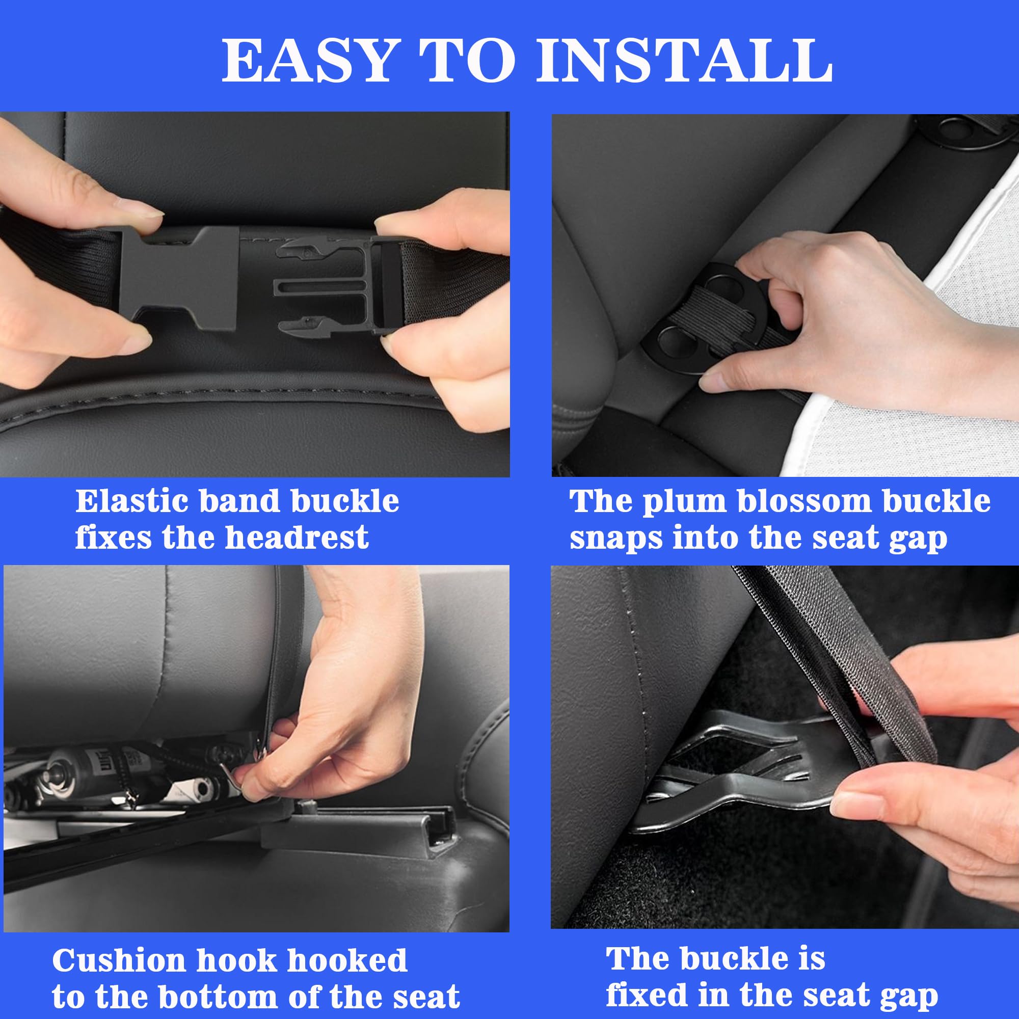 TOPABYTE elastic strap and hook attachment showing stability and anti‑slip benefit