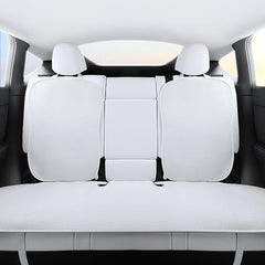 TOPABYTE front view of rear seat covers showing tailored fit and factory look