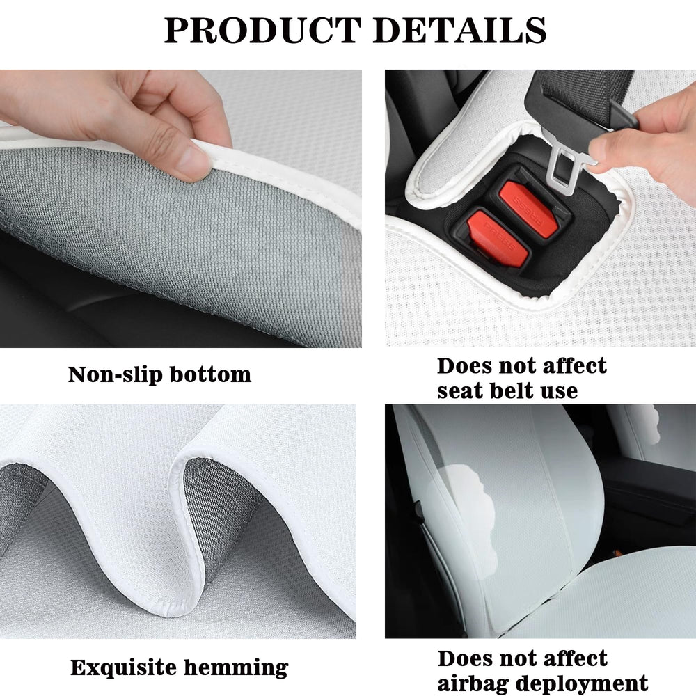 TOPABYTE detailed shot of seatback showing neat seams and secure fit benefit