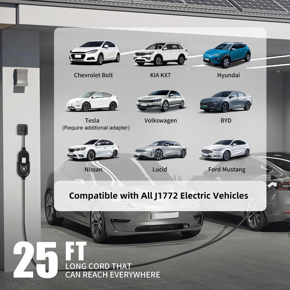 TopAutoGear 25ft heavy-duty cable laid out for flexible charging reach