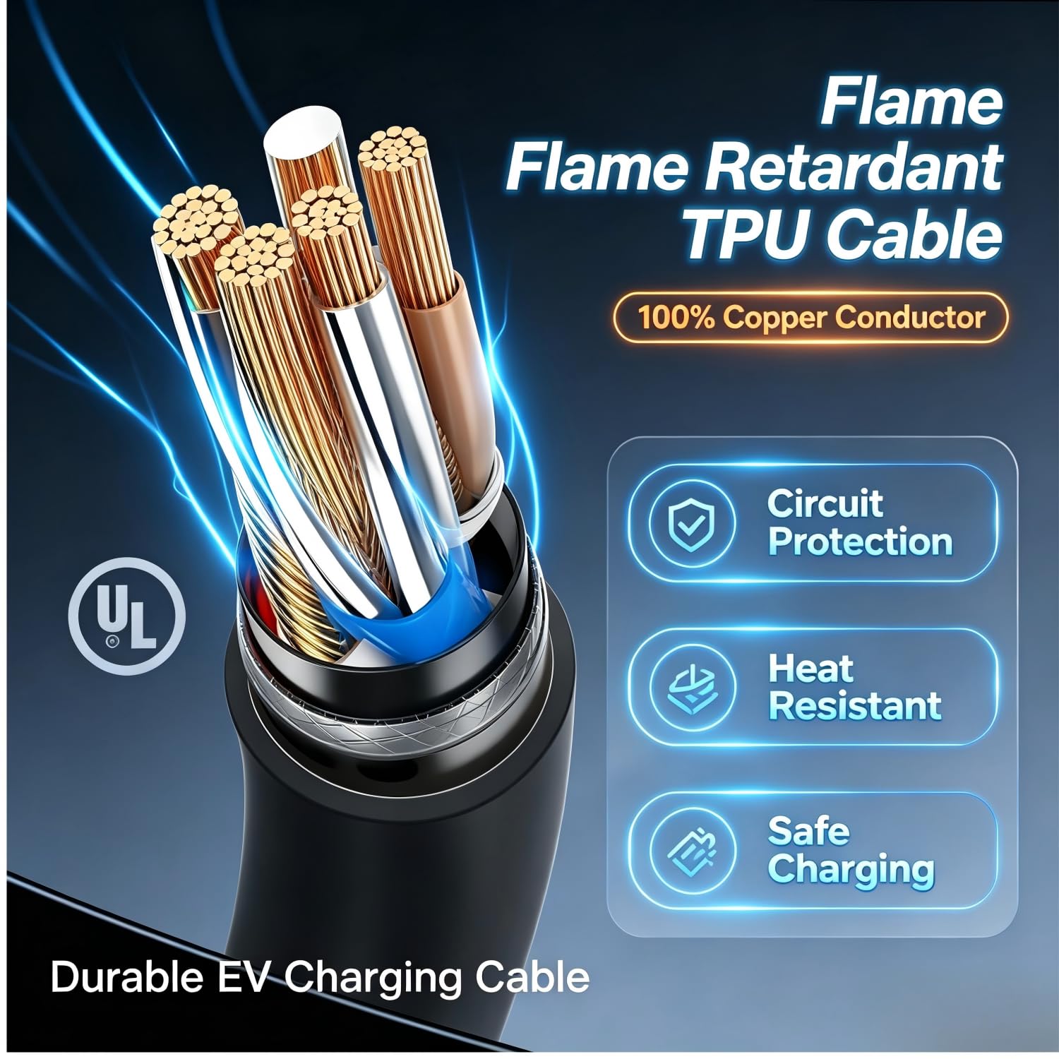 TopAutoGear NEMA 14-50 plug closeup for simple plug-and-play installation