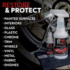 Close-up of polished car paint texture with TopCoat F11, brand enhanced gloss benefit