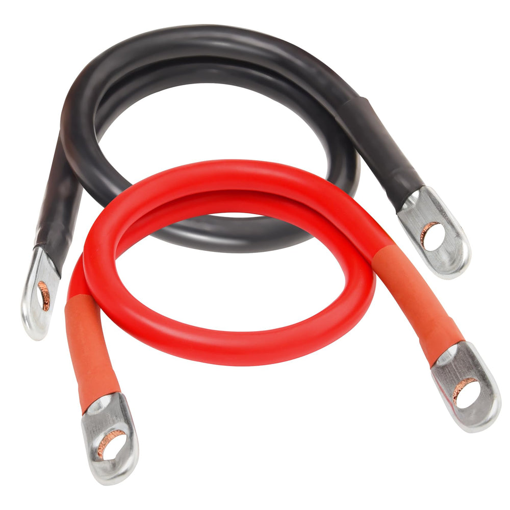 TOPDC front view of cable pair highlighting pre-fitted lugs and packaging benefit