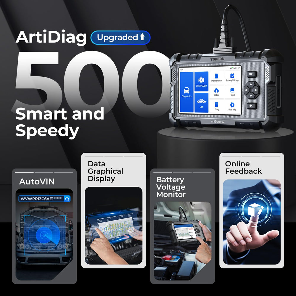 TOPDON AD500 held in hand showing compact size for easy portability
