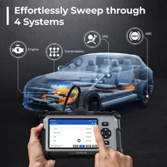 TOPDON AD500 touchscreen menu showing reset options and intuitive interface