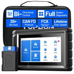 TOPDON AD800BT front view showing durable design and intuitive buttons for reliable diagnostics