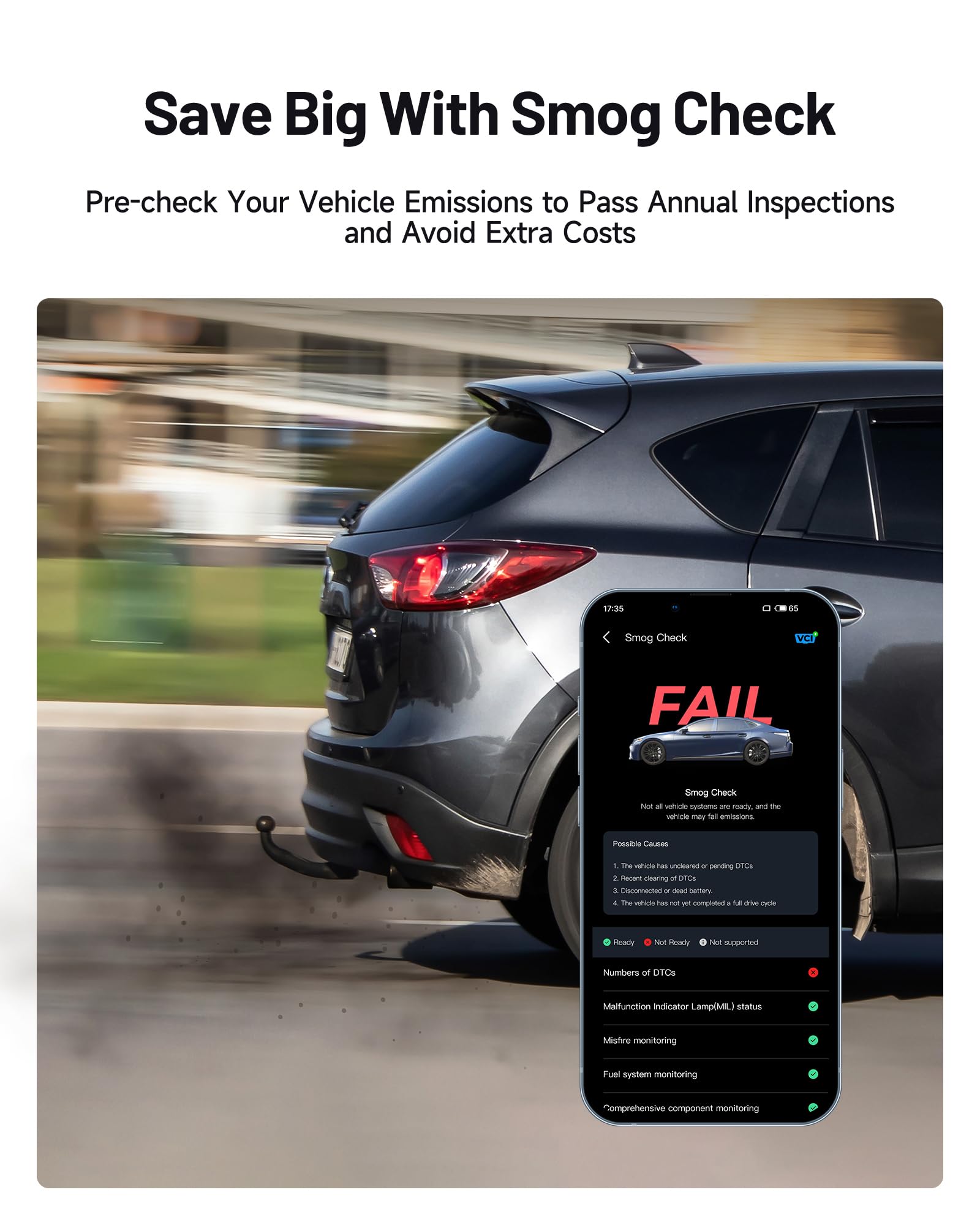 TOPDON CarPal performance test screen showing 0–60 timing for vehicle performance insight benefit