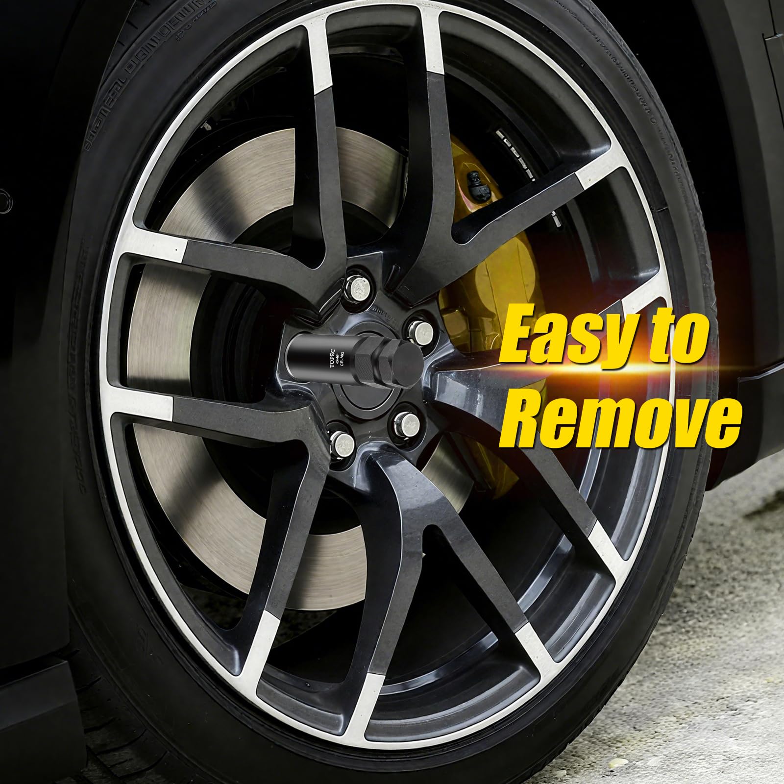Topec kit used roadside changing tire showing practical use and dependable removal