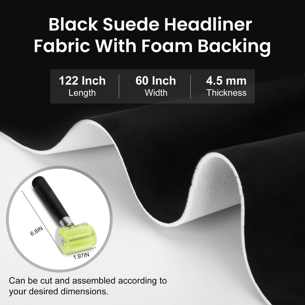 Topfurn suede close-up revealing plush texture and bonded foam backing stability