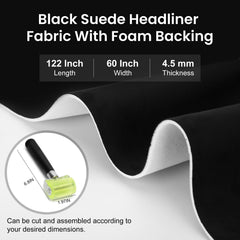 Topfurn suede close-up revealing plush texture and bonded foam backing stability