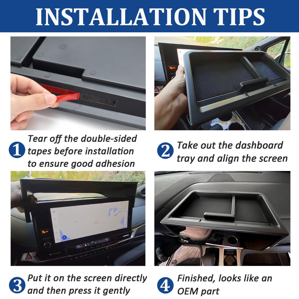 TOPINSTALL close-up of tray texture and anti-slip inserts for secure hold