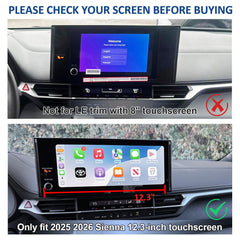 TOPINSTALL tray installed behind 12.3 inch Sienna screen for discreet storage