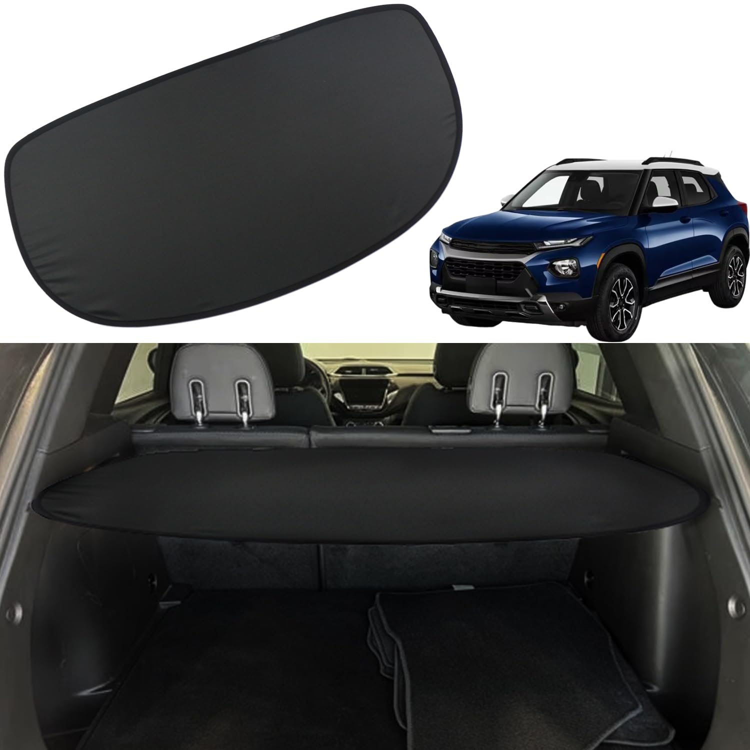 Topraco cargo cover front view showing clean factory-style fit and privacy