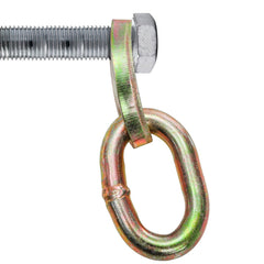 TOPZEA brackets attached to an engine while hoisted with a load leveler illustrating controlled lifting advantage