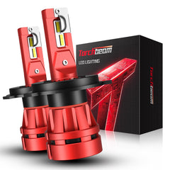Torchbeam T2 front view showing dual-beam bulbs and clear product details for easy selection