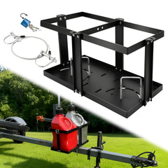 Tordale front view mounted gas can holder showing secure positioning benefit