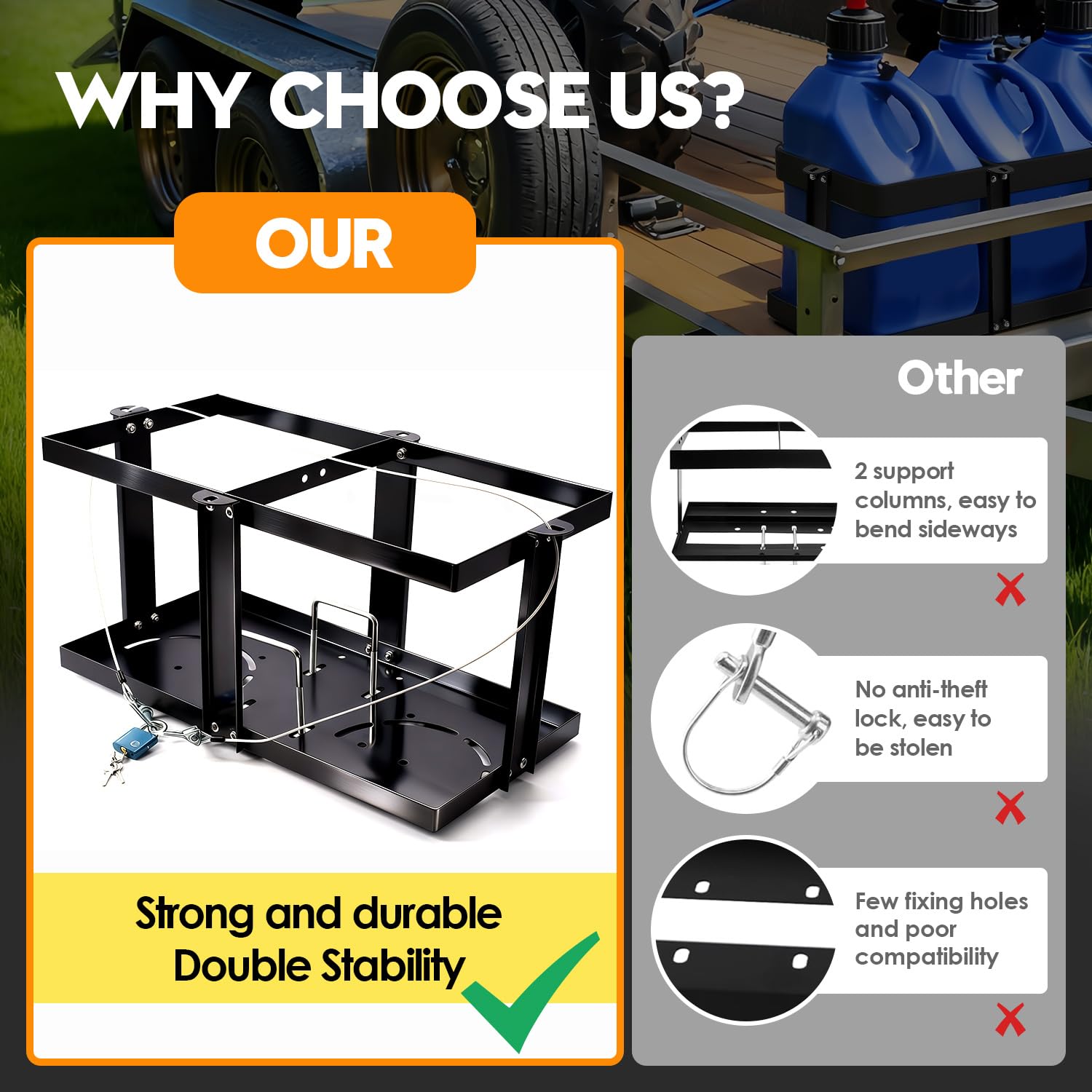 Tordale powder-coat and stainless screws detail showing corrosion resistance benefit
