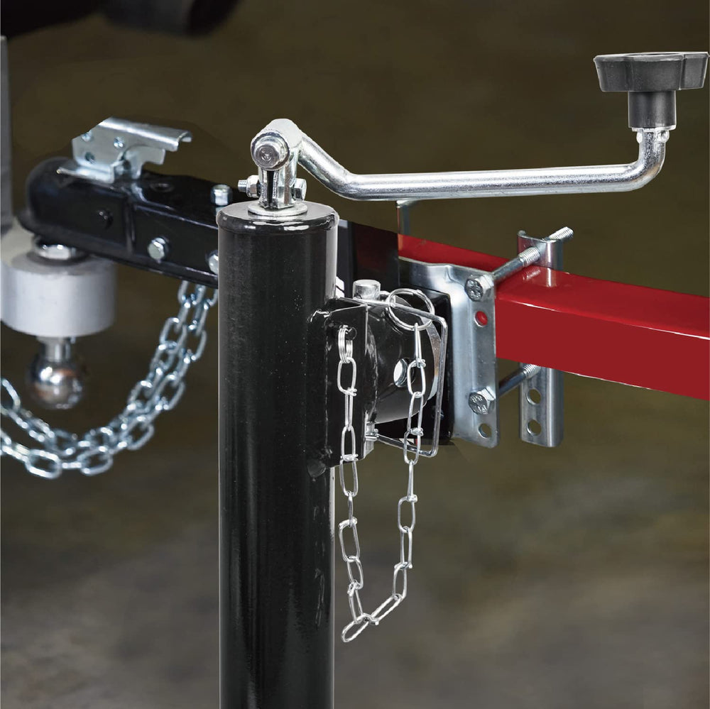 Torin trailer-mounted lifestyle shot demonstrating easy hitching and tow readiness