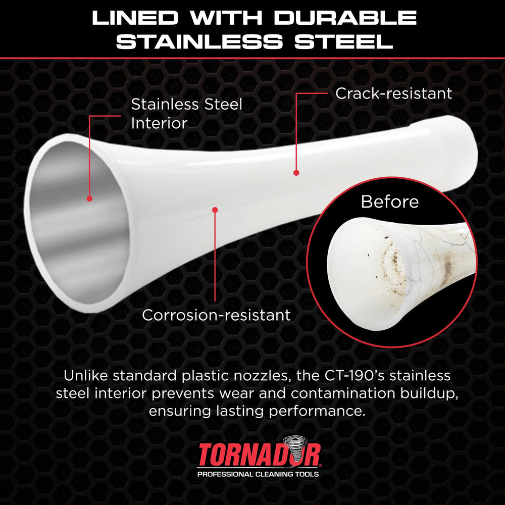 Technician installing Tornador CT-190 cone quickly for fast replacement