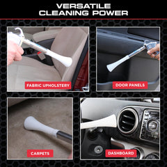 Tornador in-use on dashboard clearing dust for faster detailing