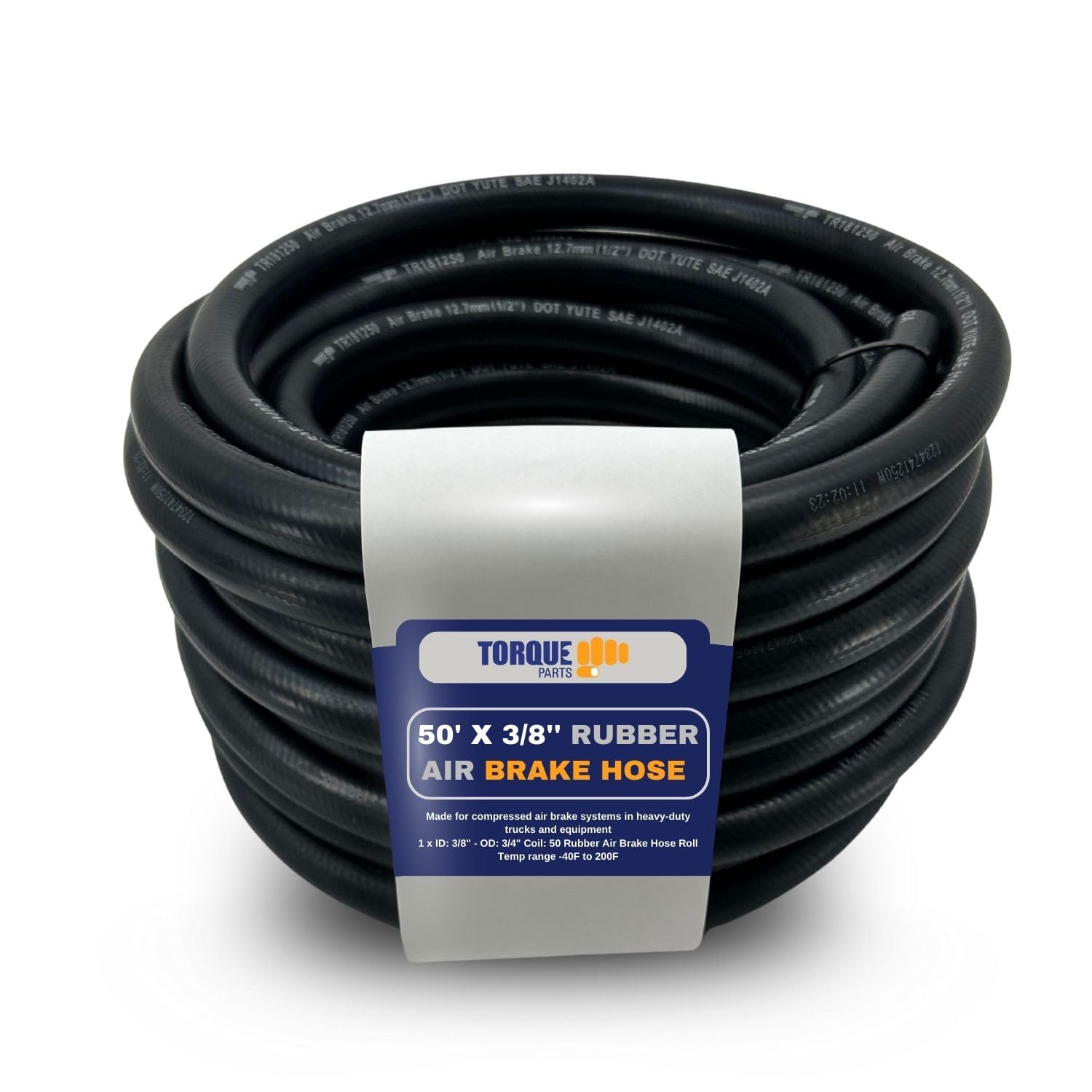 Torque front view of 50 ft coil showing product and labeling for quick identification