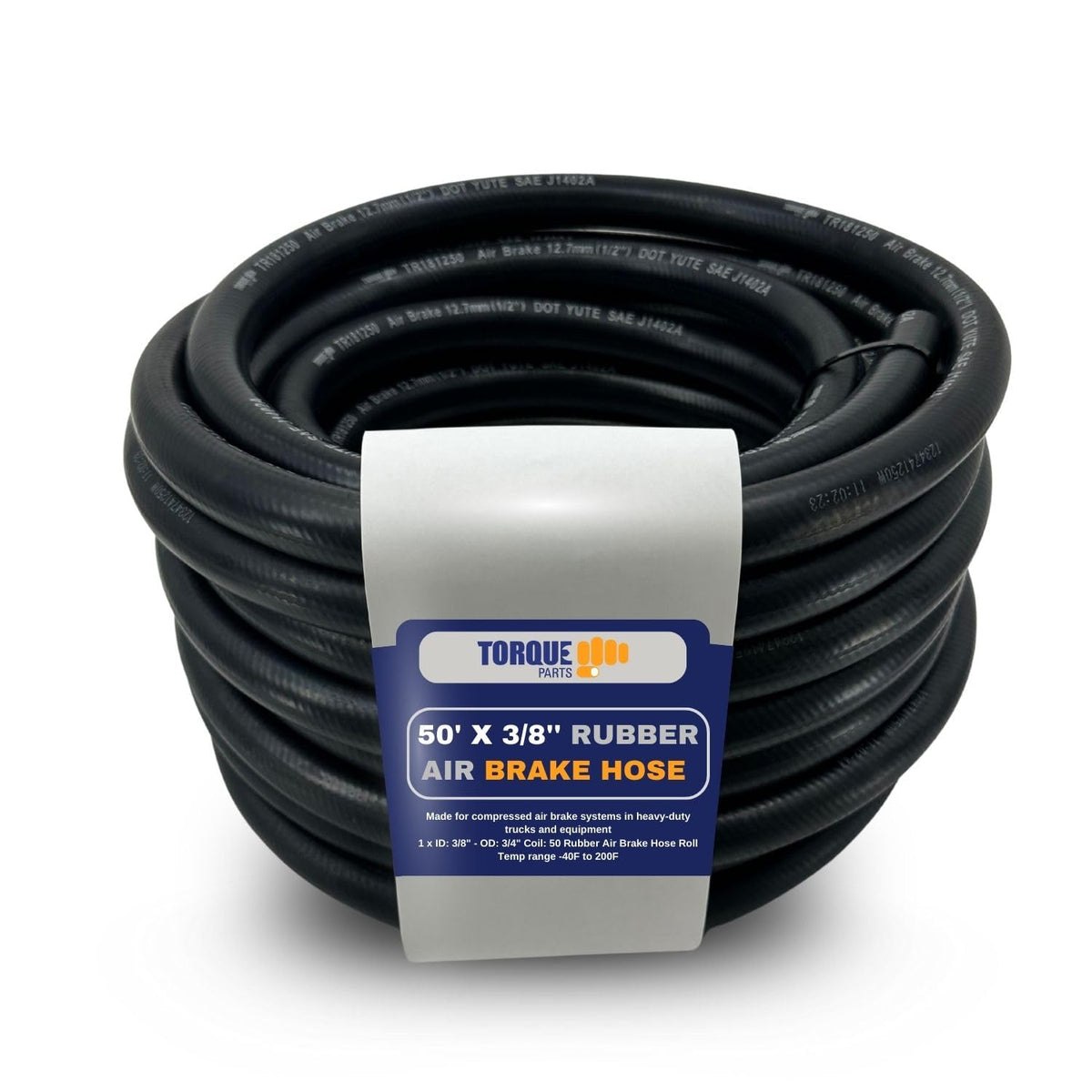 Torque front view of 50 ft coil showing product and labeling for quick identification