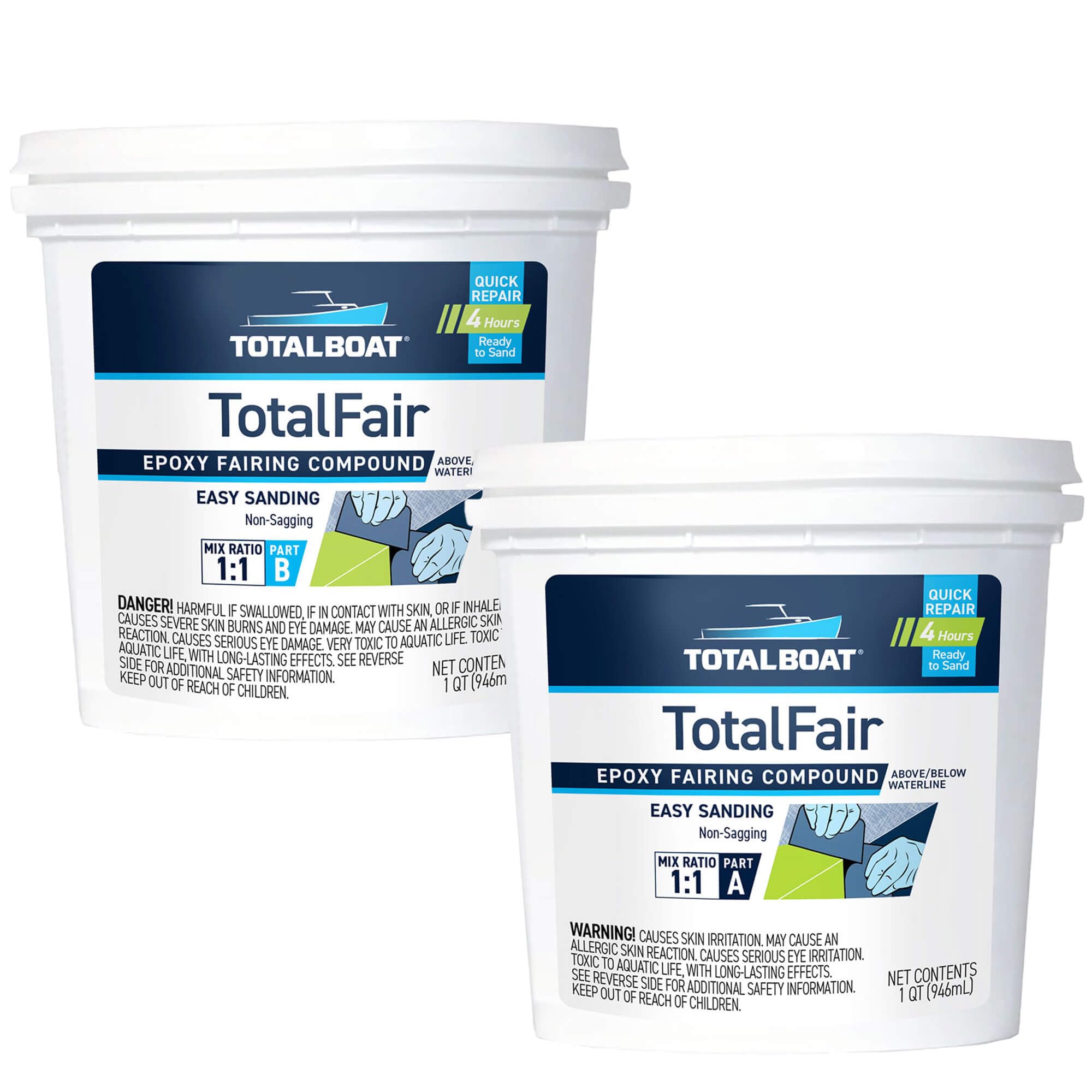 TotalBoat TotalFair front packaging showing kit and labels for easy identification and use