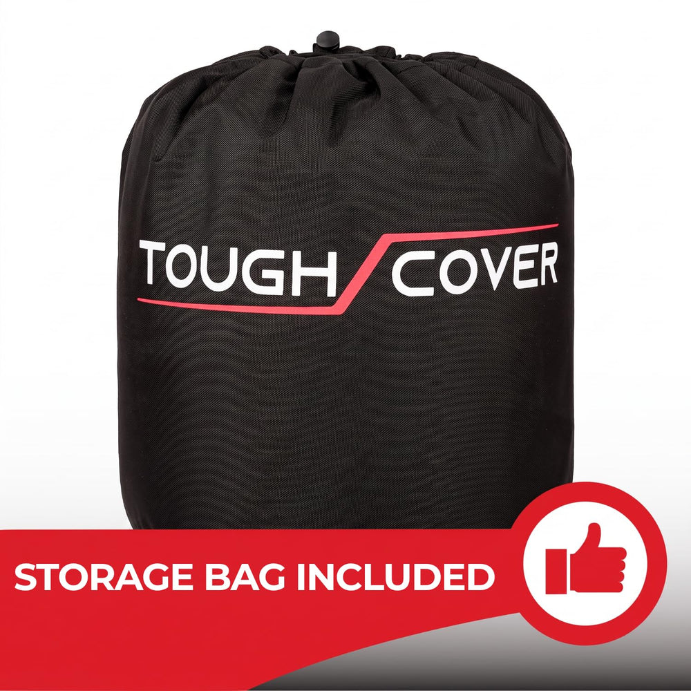 Tough Cover covering ATV and lawn mower showing multi-equipment versatility