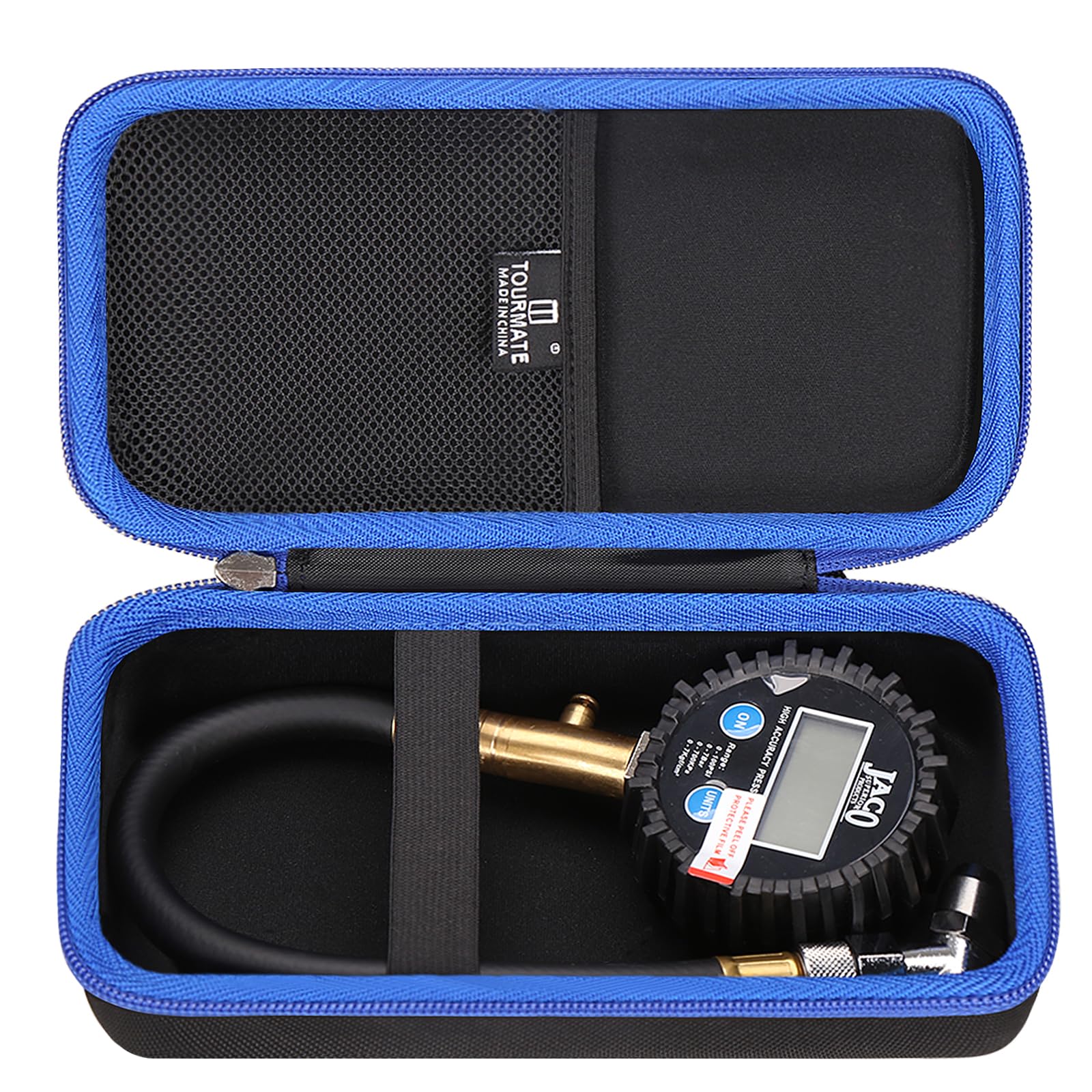 Tourmate front view closed case showing compact protection and portability