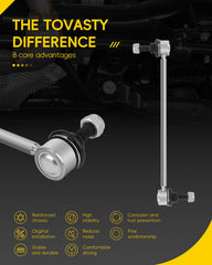 TOVASTY close-up of bushing and joint delivering quiet, low-vibration performance