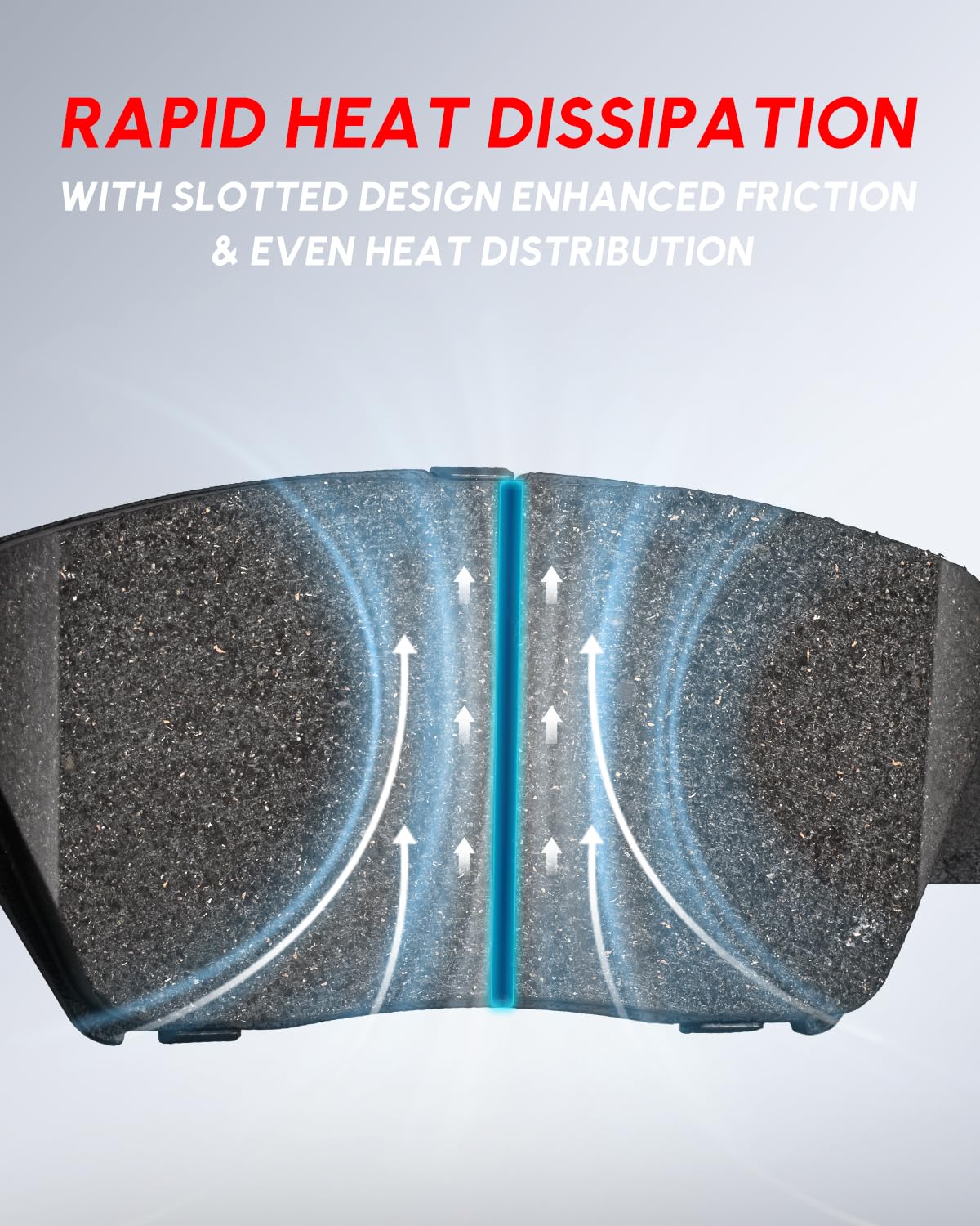 TOVASTY pad facematerial detail highlighting dense carbon ceramic texture and heat resistance