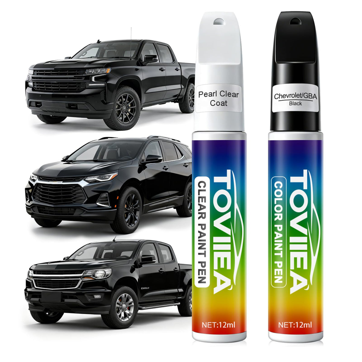 Toviiea touch up paint front packaging showing kit and tools for easy repair