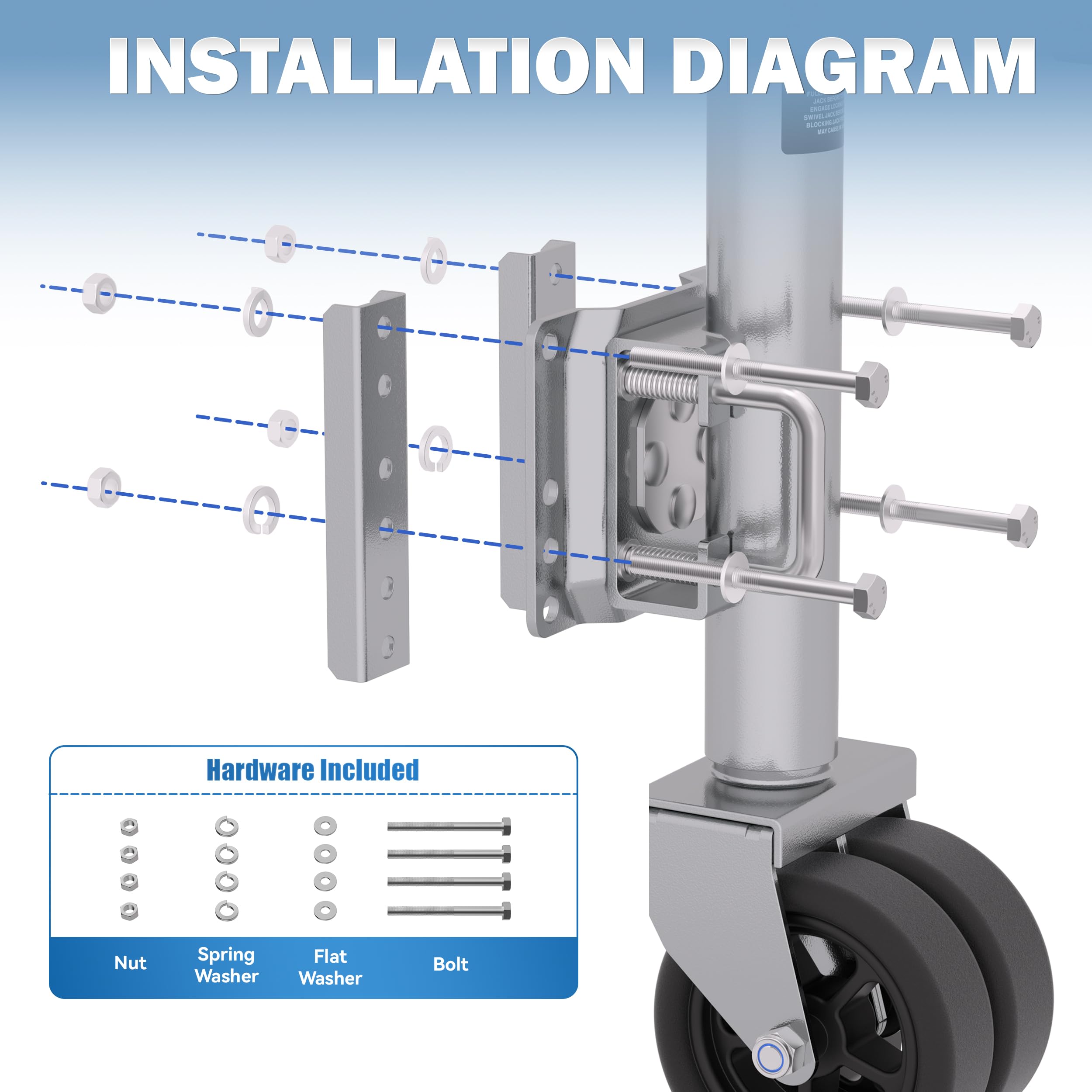 TOWKING handle and strap secured for safe transport and storage