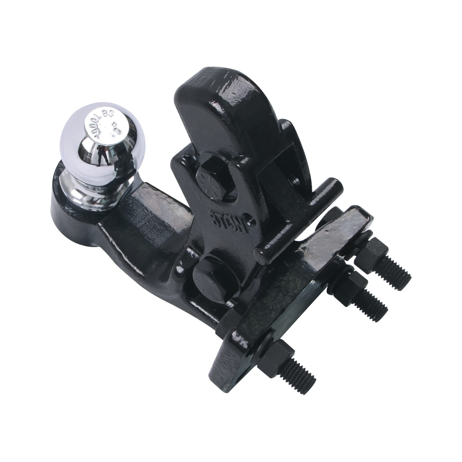 TOWKING chrome-plated 2-inch hitch ball close-up for corrosion resistance and strength