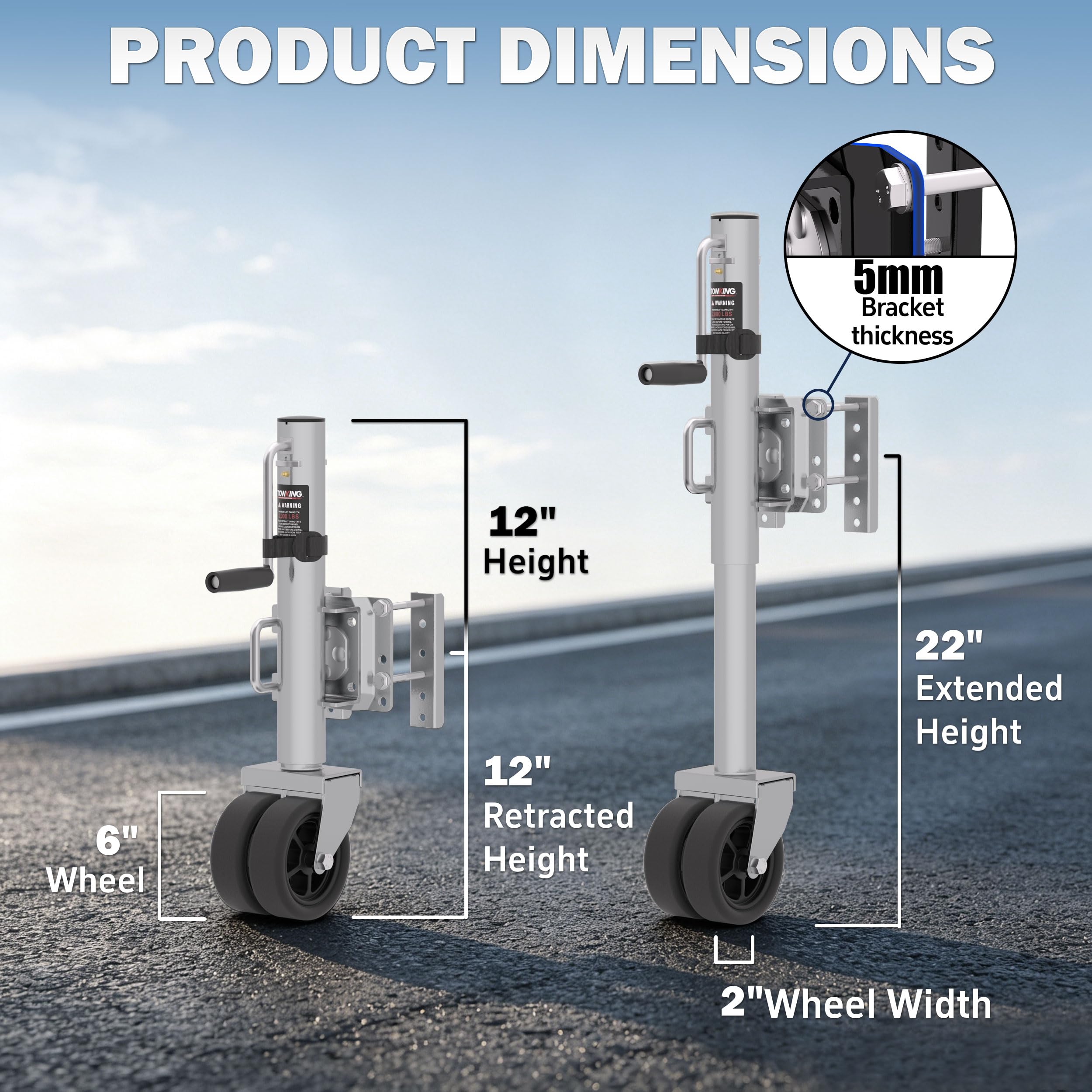 TOWKING installed on a 3x5 trailer frame for easy bolt-on installation