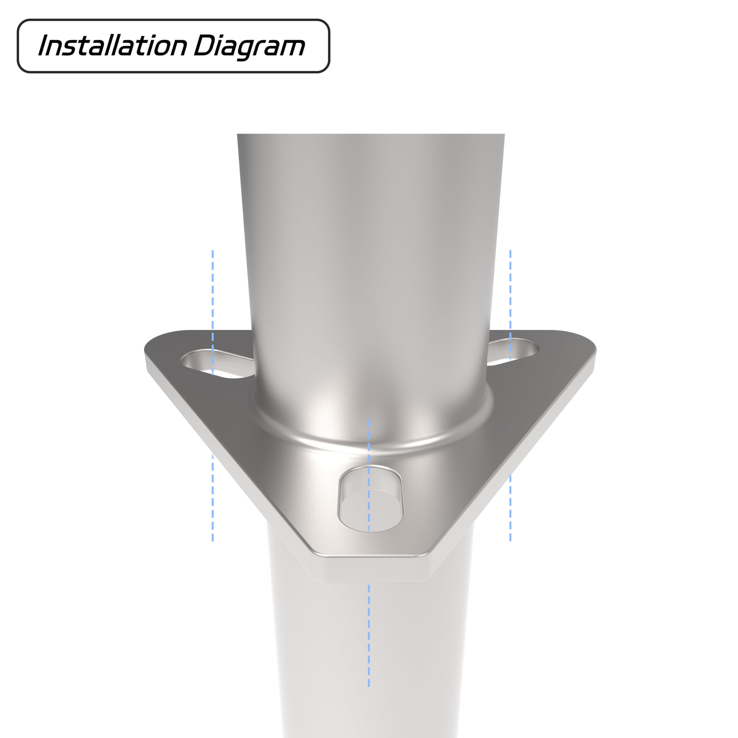 TOWKING jack bolted to trailer tongue demonstrating stable installation and safety