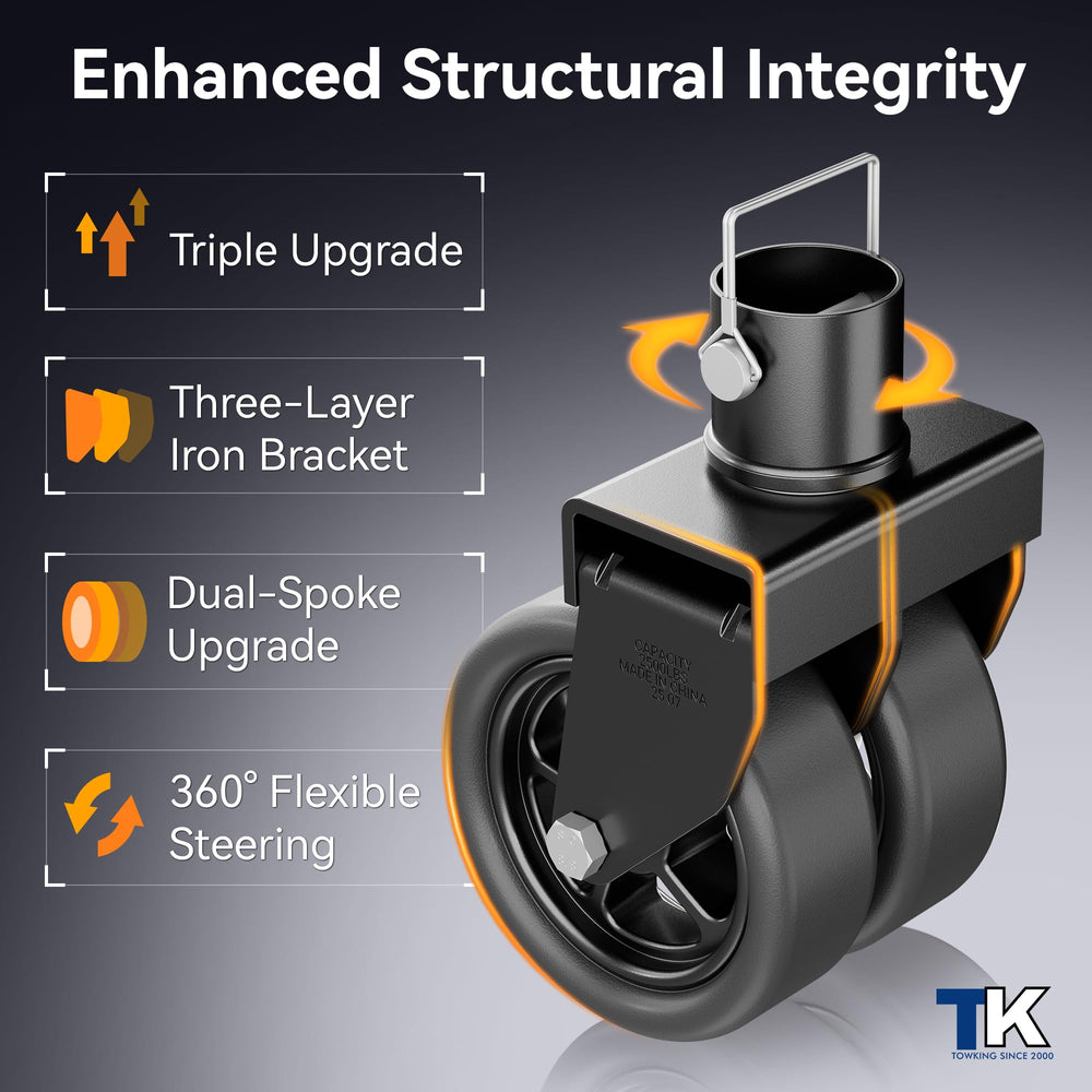 TOWKING reinforced bracket detail highlighting strength and reduced flex advantage