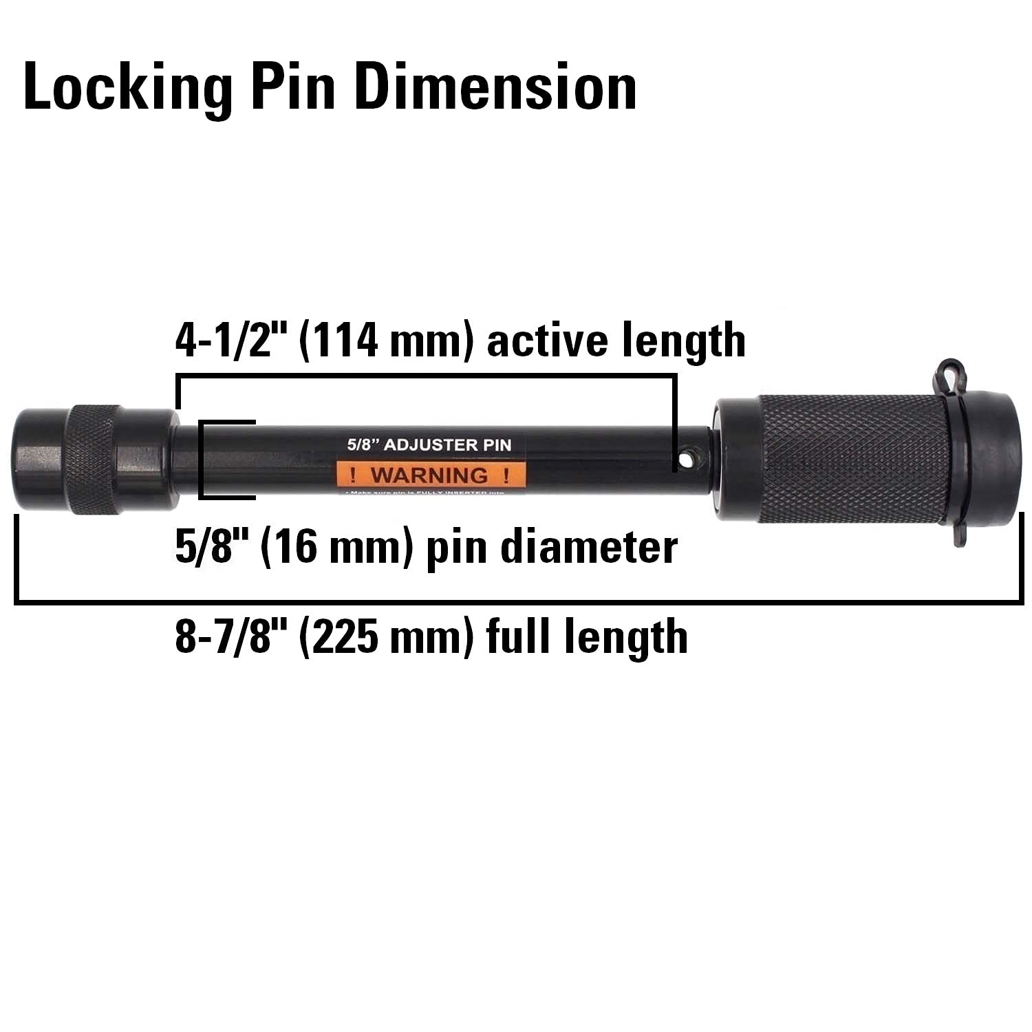 TowWorks spring cotter clip included for backup safety