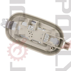 TQPONLY installed overhead in a vehicle showing restored cabin lighting and passenger visibility