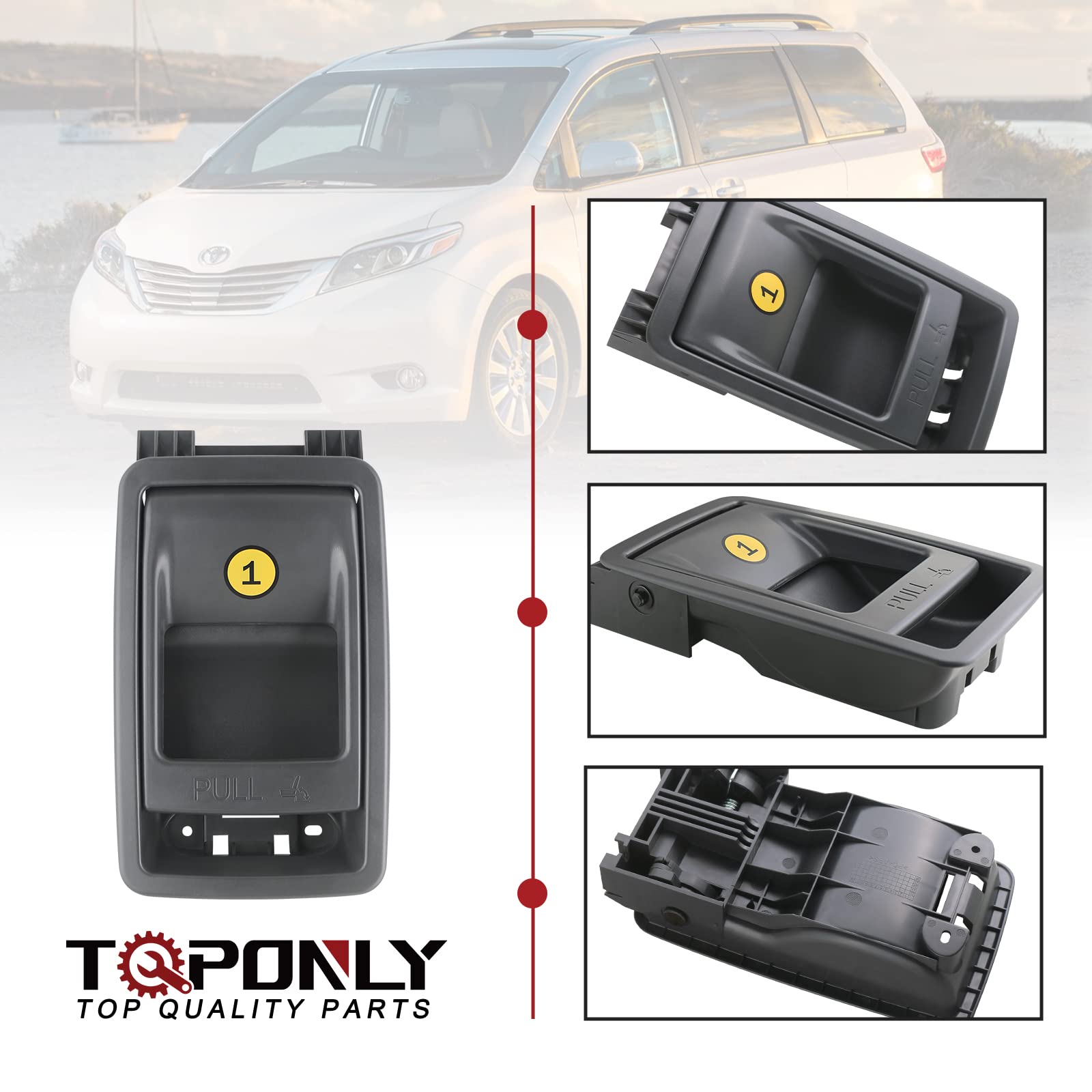 TQPONLY installed on Sienna third row right showing easy operation