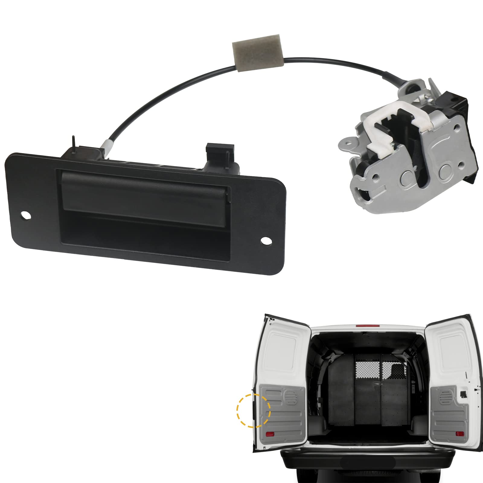 TQPONLY front view of latch assembly showing fitment and sturdy construction benefit